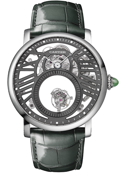 Replica De Reloj Rotonde de Cartier Mysterious Skeleton Double Tourbillon 